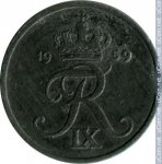 1 эре 1959 г. Дания(28) -131.8 - аверс