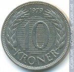 10 крон 1979 г. Дания(28) -131.8 - аверс