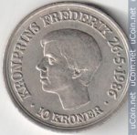 10 крон 1986 г. Дания(28) -131.8 - аверс