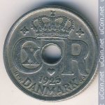 10 эре 1925 г. Дания(28) -131.8 - реверс