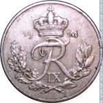 10 эре 1954 г. Дания(28) -131.8 - аверс