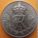 10 эре 1955 г. Дания(28) -131.8 - аверс