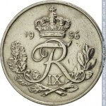 10 эре 1956 г. Дания(28) -131.8 - аверс
