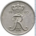 10 эре 1960 г. Дания(28) -131.8 - аверс