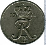 10 эре 1961 г. Дания(28) -131.8 - аверс