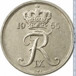10 эре 1965 г. Дания(28) -131.8 - аверс