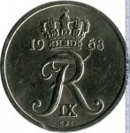 10 эре 1968 г. Дания(28) -131.8 - аверс