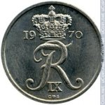 10 эре 1970 г. Дания(28) -131.8 - аверс