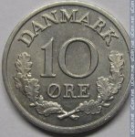 10 эре 1971 г. Дания(28) -131.8 - реверс