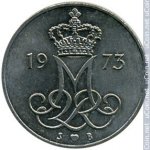 10 эре 1973 г. Дания(28) -131.8 - аверс