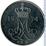 10 эре 1974 г. Дания(28) -131.8 - аверс