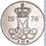 10 эре 1976 г. Дания(28) -131.8 - аверс