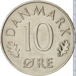 10 эре 1978 г. Дания(28) -131.8 - реверс