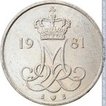 10 эре 1981 г. Дания(28) -131.8 - аверс