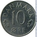 10 эре 1982 г. Дания(28) -131.8 - реверс