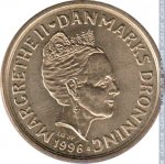 20 крон 1996 г. Дания(28) -131.8 - аверс
