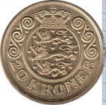 20 крон 1996 г. Дания(28) -131.8 - реверс