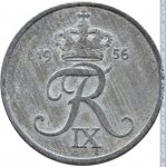 5 эре 1956 г. Дания(28) -131.8 - аверс