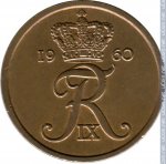 5 эре 1960 г. Дания(28) -131.8 - аверс