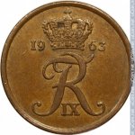 5 эре 1963 г. Дания(28) -131.8 - аверс