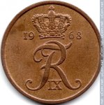 5 эре 1968 г. Дания(28) -131.8 - аверс