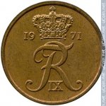 5 эре 1971 г. Дания(28) -131.8 - аверс