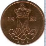 5 эре 1981 г. Дания(28) -131.8 - аверс