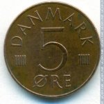 5 эре 1982 г. Дания(28) -131.8 - реверс