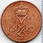 5 эре 1987 г. Дания(28) -131.8 - аверс