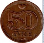 50 эре 1998 г. Дания(28) -131.8 - реверс