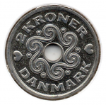 2 кроны 1999 г. Дания(28) -131.8 - аверс