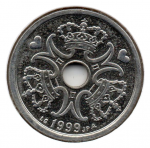 2 кроны 1999 г. Дания(28) -131.8 - реверс