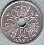 5 крон 2000 г. Дания(28) -131.8 - реверс