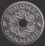 5 крон 2002 г. Дания(28) -131.8 - аверс