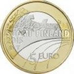 5 евро 2015 г. Финляндия(24) -510.5 - реверс