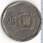 25 песо 2005 г. Доминиканская республика(7) -22 - реверс