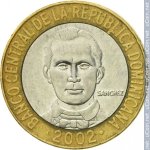 5 песо 2002 г. Доминиканская республика(7) -22 - аверс