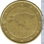 10 центов 2011 г. Эстония(26) - 130.1 - реверс