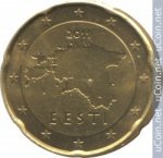20 центов 2011 г. Эстония(26) - 130.1 - реверс