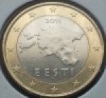 1 евро 2011 г. Эстония(26) - 130.1 - реверс