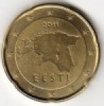 20 центов 2011 г. Эстония(26) - 130.1 - реверс
