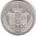 5 долларов 1987 г. Ниуэ(15) -455.7 - реверс