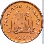 1 пенни 1998 г. Фолклендские острова(24) -44 - реверс