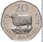 20 пенсов 2004 г. Фолклендские острова(24) -44 - реверс