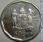50 центов 2013 г. Фиджи(24) -10.8 - аверс
