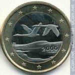 1 евро 2000 г. Финляндия(24) -510.5 - реверс