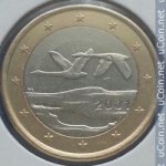 1 евро 2001 г. Финляндия(24) -510.5 - реверс