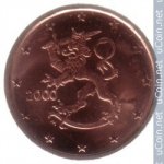 2 цента 2000 г. Финляндия(24) -510.5 - реверс