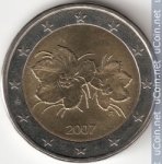 2 евро 2007 г. Финляндия(24) -510.5 - реверс