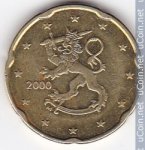 20 центов 2000 г. Финляндия(24) -510.5 - реверс
